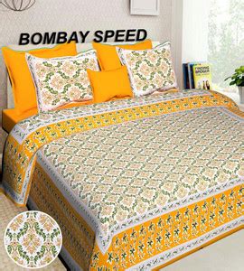BOMBAY SPEED Cotton King Flat 280 TC Floral Bedsheet - Buy BOMBAY SPEED ...