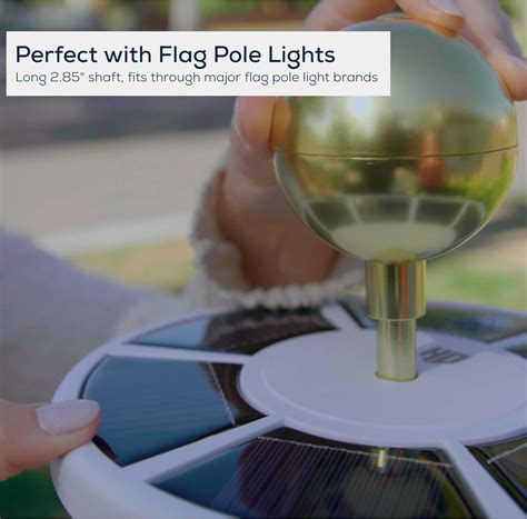 Buy Flag Pole Topper, Silver Flag Topper, Weatherproof, Anodized ...