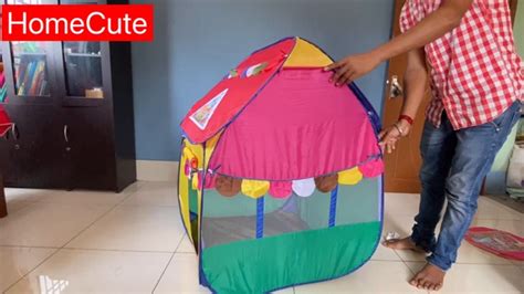 Watch How to setup and fold Homecute Foldable Pop Up Hut Kids Toy on ...
