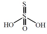 What is the structure of thiosulphuric acid? - Tardigrade