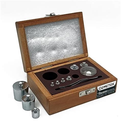 Analytical Weight Box - 1mg to 100gm - Brass Chrome Finish Weights ...