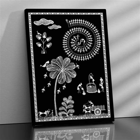 Warli Wall Art For Home Décor Canvas Painting Wall Décor – Kotart