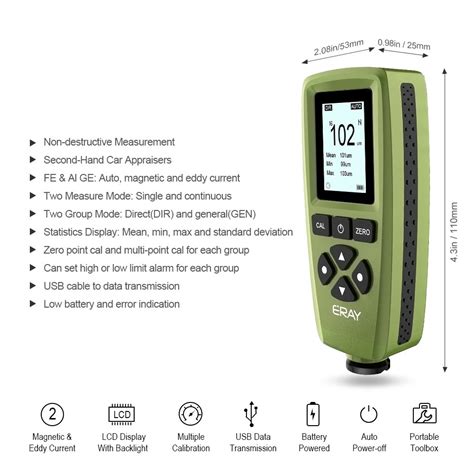 Mil Thickness Gauge, Coating Thickness Gauges, ERAY India | Ubuy