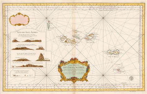 Jacques-Nicolas Bellin, Chart of the Azores, 1755 | The Map House