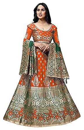 Buy MAXICO Women's cotton Semi Stitched Sequins Lehenga Choli (0862 ...