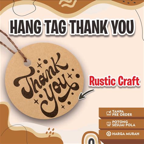 Jual Hang tag thank you souvenir / hang tag thank you hampers / hang ...