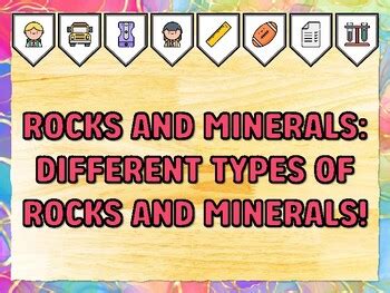 ROCKS AND MINERALS: DIFFERENT TYPES OF ROCKS AND MINERALS! Grade 3 ...
