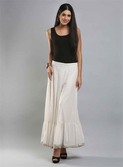 Buy White Printed Culottes @ 3599 | W for woman – wforwoman