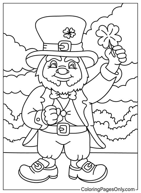 Leprechaun Coloring Pages Printable For Kids