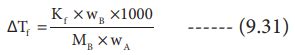 உறைநிலைத் தாழ்விலிருந்து, கரைபொருளின் மோலார் நிறையை கணக்கிடல் ...