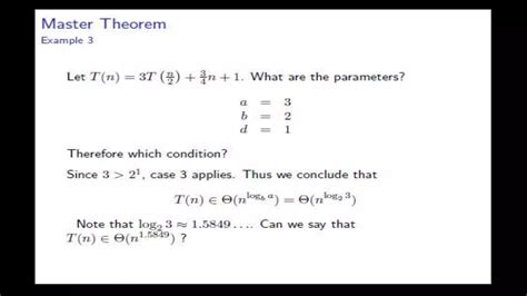 Image result for Master Theorem Algorithm