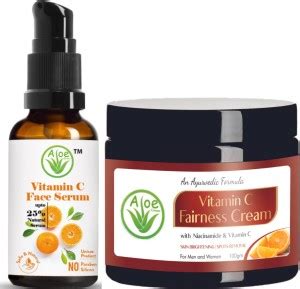 ALOE COSMA Vitamin C 25% Face Serum 30ml|Vitamin C Face Cream 100 gm ...