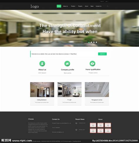家居网站模版设计图__英文模板_ web界面设计_设计图库_昵图网nipic.com