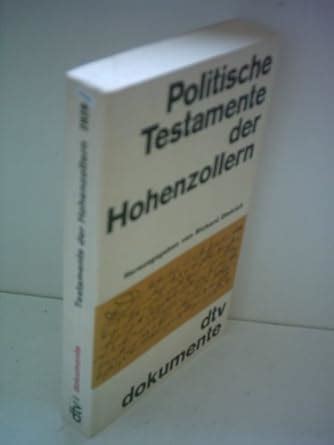 Amazon.in: Buy Politische Testamente der Hohenzollern (DTV Dokumente ...