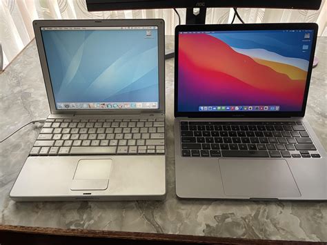 12” PowerBook G4 next to my MacBook Pro M1, amazing how 20 years can ...