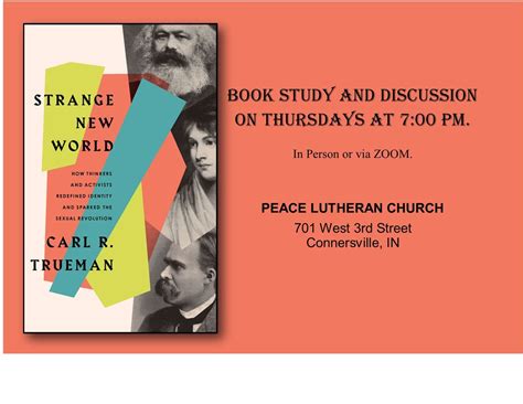 Book Study and Discussion: Strange New World by Carl R. Trueman, 701 W ...