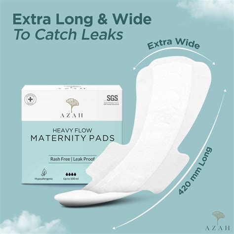 Maternity Pads with Disposable Bag - 420 mm XXXL Size | Azah