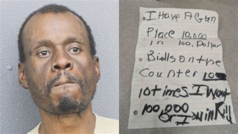 Would-be Broward bank robber gave teller note saying ‘I will kill U ...