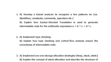 CD Lab Paper-CSE A - Lexical Analyzer & Intermediate Code Notes - Studocu