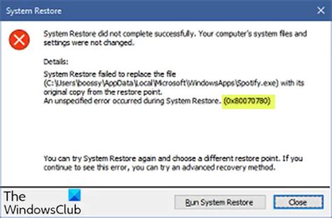 System Restore Error 0x80042308 “Object could not be found” » Winhelponline