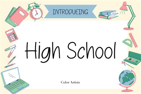 High School Font by MyFontsShop · Creative Fabrica