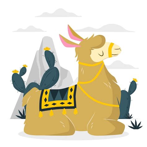 Peruviaans lama illustratieconcept | Gratis Vector