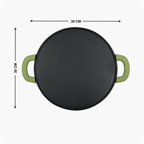 Buy BERGNER Elements Black Cast Iron Flat Dosa Tawa - 30cm from Bergner ...