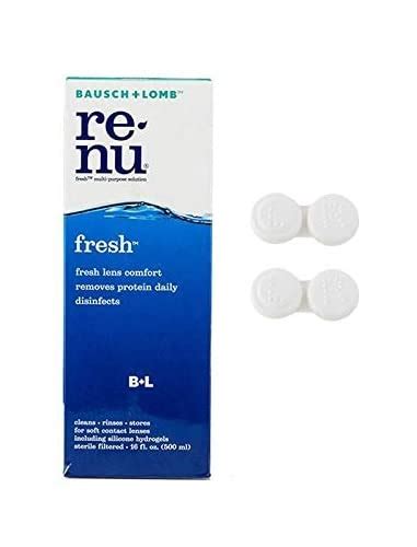 Bausch & Lomb Renu 500ml (1-Pack) With 2 Anti Bacterial Lens Case (Renu ...