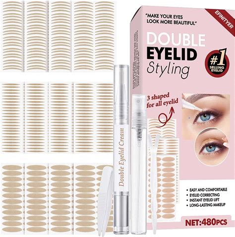 Buy Eyelid Tape, Invisible Eyelid Lifter Strips with Lifting Cream ...