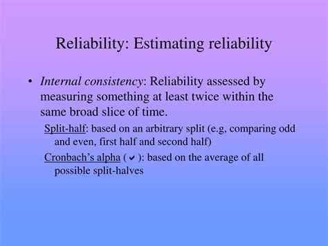 PPT - Psychological Measurement: Reliability and the Properties of ...