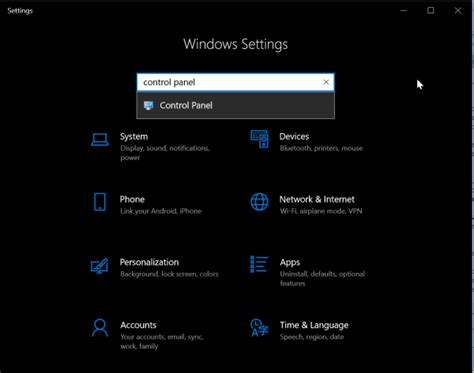 Image result for Enable Control Panel Windows-1 0
