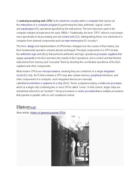 Image result for Computer CPU History