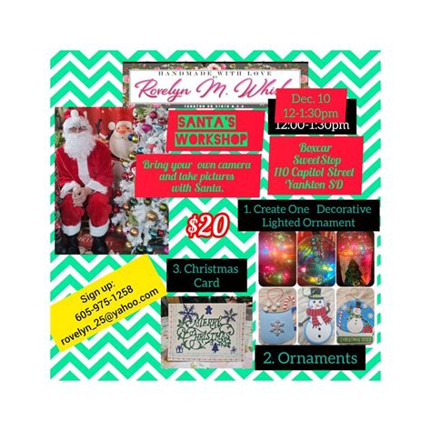 Christmas Crafting With Santa , The Boxcar Sweet Stop, Yankton, 10 ...
