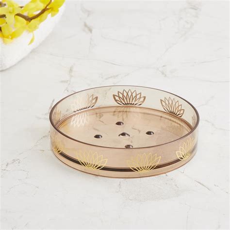 Buy Art of Asia-Tiger Tales Gold Printed Plastic Soap Dish from Home ...