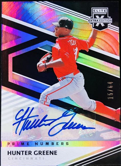2020 Panini Elite Extra Edition - Hunter Greene #107 Prime Numbers B ...
