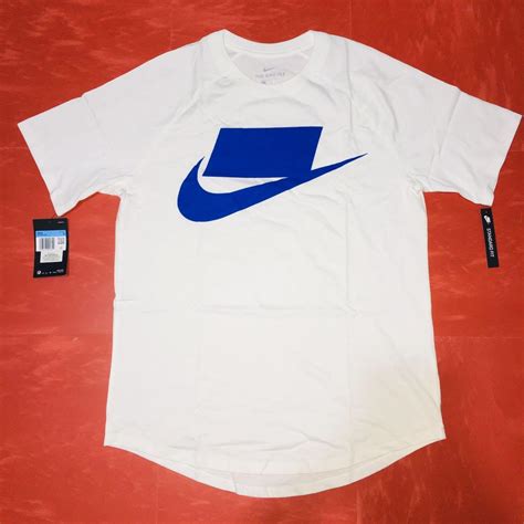 Nike shirt white blue logo bnew, Men's Fashion, Tops & Sets, Tshirts ...