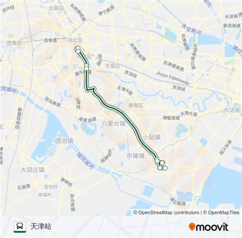 186路快线路线：日程，站点和地图-天津站 （更新）