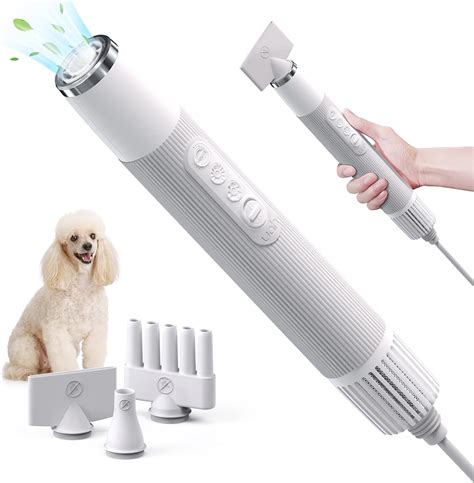 uahpet Dog Hair Dryer, Portable Handheld Pet Dryer Grooming Dog Dryer ...