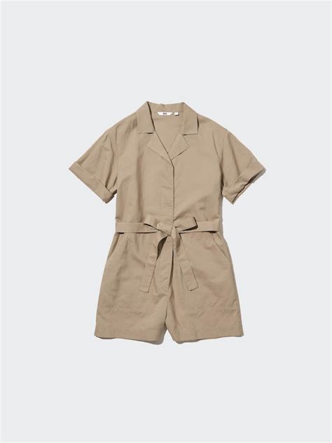 Linen-Blend Short-Sleeve Romper | UNIQLO US