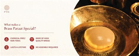 Buy P-TAL Brass Paraat for Dough Atta Kneading Handmade 100% Pure Brass ...