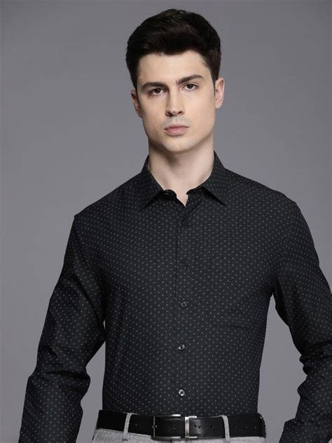 Slim Fit Printed Pure Cotton Formal Shirt