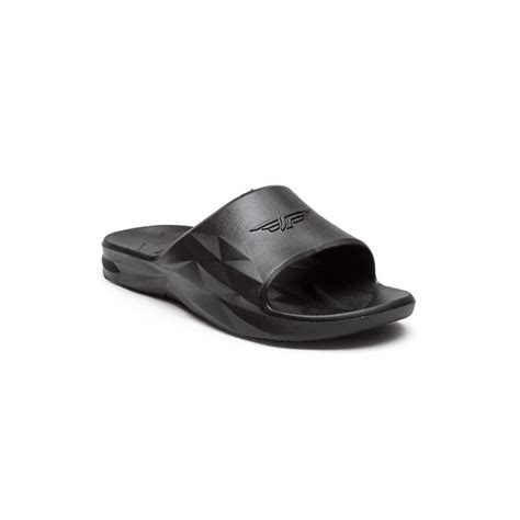Men Black Solid Sunnies Sliders | Redtape