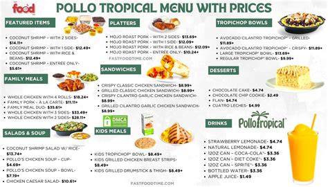 Pollo Tropical Menu With Prices | Order Online Delivery