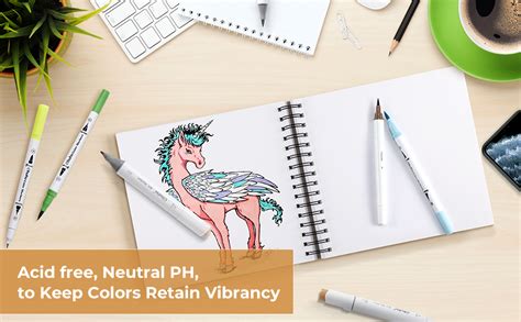 Mix Media Pad, Ohuhu 8.9"×8.3" Mixed Media Art Sketchbook, 120 LB/200 ...