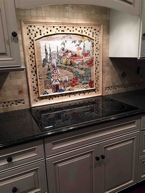 Installed Kitchen Backsplash - Kitchen Counter Top - Mosaic Backsplash ...