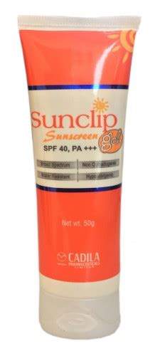 Sunclip Sunscreen Gel - Cadila : ClickOnCare.com