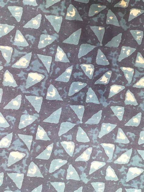 Shop the Exquisite Blue Indigo Block Printed Cotton Fabric (1 Mtr) for ...