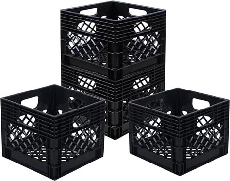 Amazon.com: Organize-It! Authentic Milk Crate, 4 Pack - Heavy-Duty ...