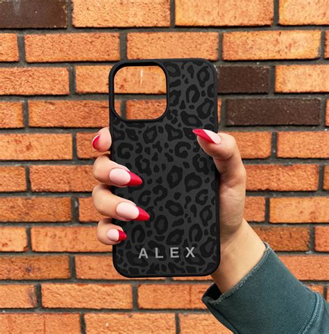 Noir Leopard iPhone 13 Case | Custom Leopard Print Phone Case