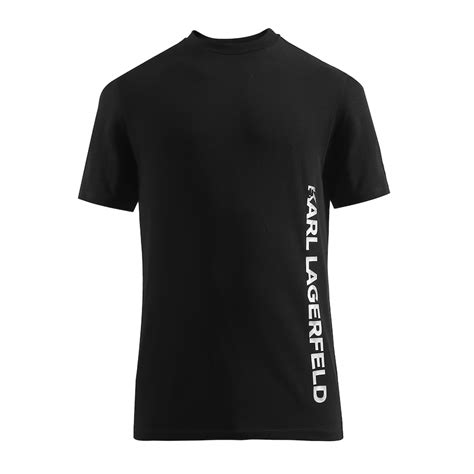 Buy Karl Lagerfeld Men Black Vertical Metallic Logo T-shirt for Men ...